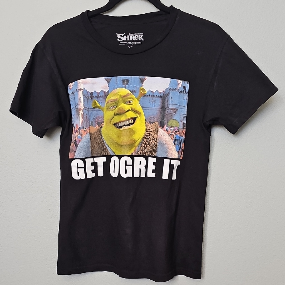 DreamWorks Black Shrek Graphic Short Sleeve T-Shirt Adult XS